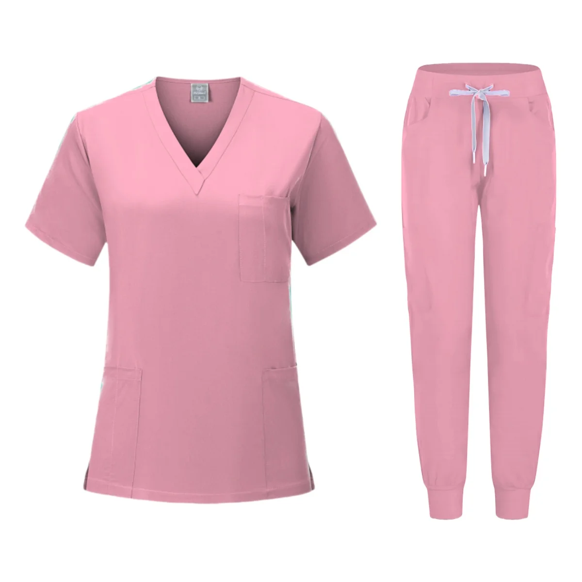 Multicolour Jogger Past Bij Arts Verpleegkundige Uniformen Korte Mouw V-Hals Tops Pocket Nurse Scrubs Set Medische Klinische Kleding