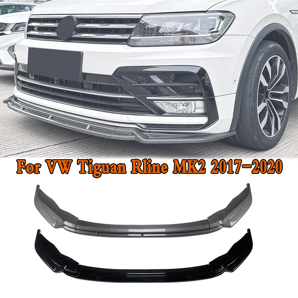 

For VW Tiguan Rline MK2 2017-2020 Car Front Bumper Lip Splitter Diffuser Lip Body Kit Car Spoiler Bumper Accessories