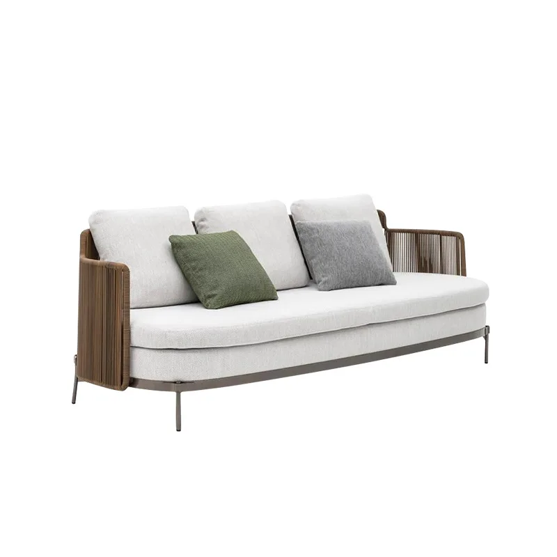

Nordic outdoor sofa living room lazy combination rattan chair open-air outdoor courtyard balcony small table and chairs casual