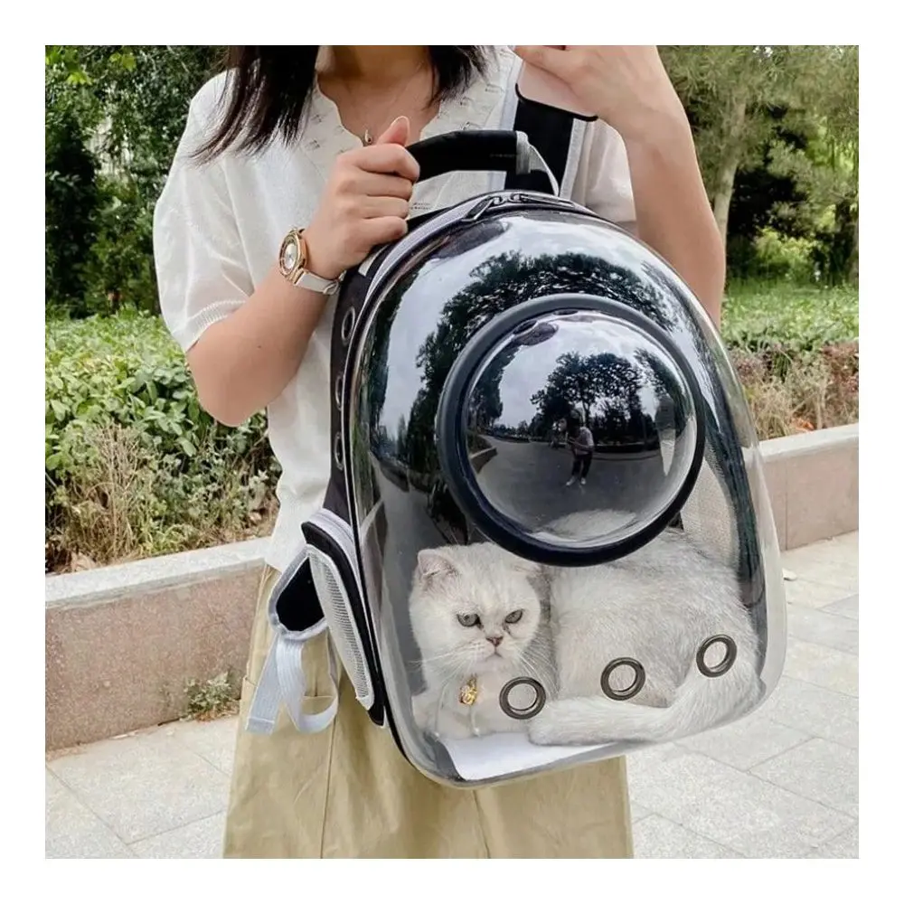 

Carrying Bag Space Pet Backpack Breathable Portable Transparent Backpack Puppy Transport Carrier Space Capsule Bag