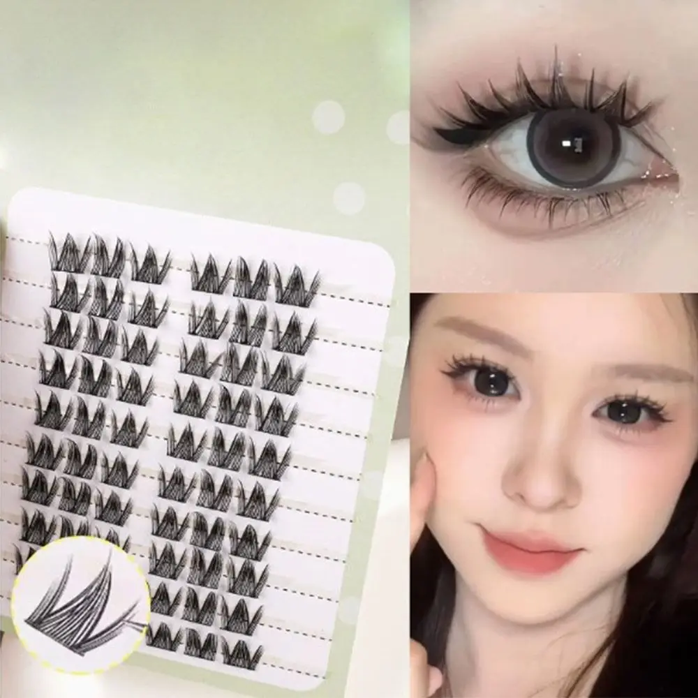 New DIY False Eyelashes Fox Fluffy Black Natural Manga Lashes 10 Rows Extension Eyelashes