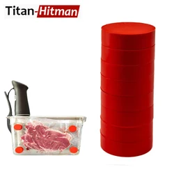 8PCS Sous Vide Weights Red Magnets Keep Food Bags Completely Submerged. Low Temperature Slow Cooker Accessories Prevent Floating