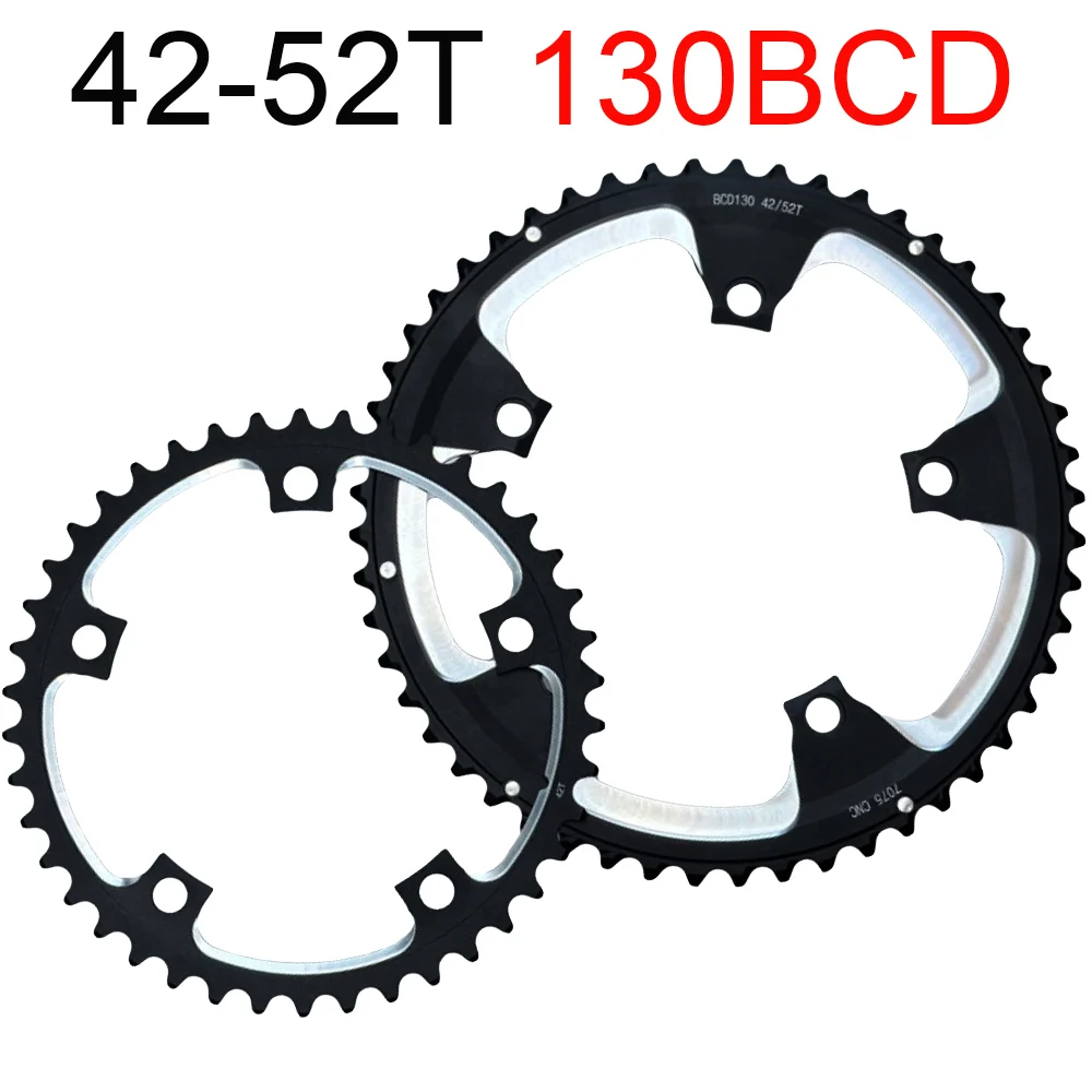 130 BCD Chainwheel 42T 52T Road Bike Crankset Chain Wheel 52 Gear 130mm Track Bicycle Chainring 10 11 Speed Fold Bike Crank set