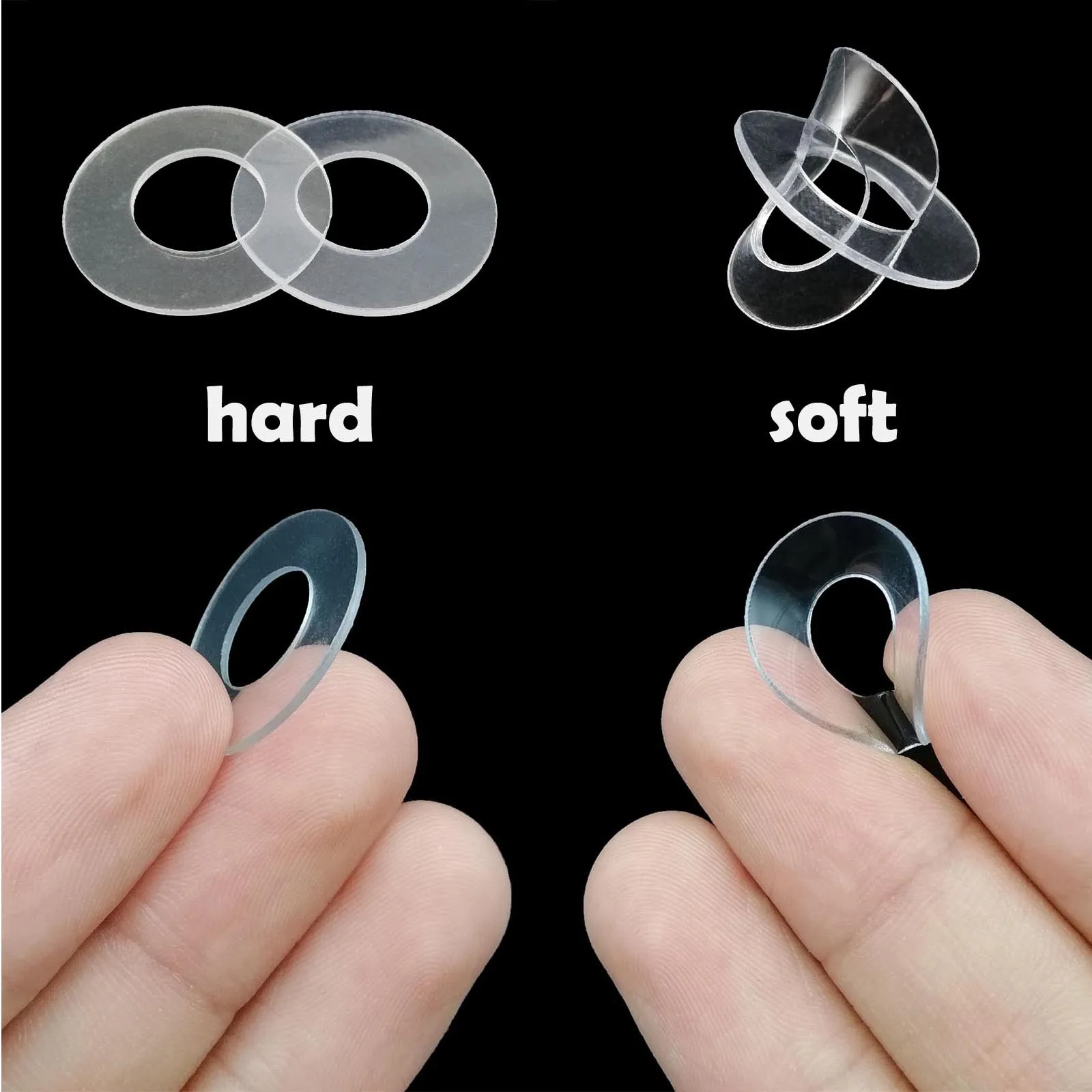 415/1085pcs Boxed Transparent Clear Flat Washer Plain Spacer Insulation Gasket Ring M2 M2.5 M3 M4 M5 M6M8M10M12 Set Plastic PVC image 2