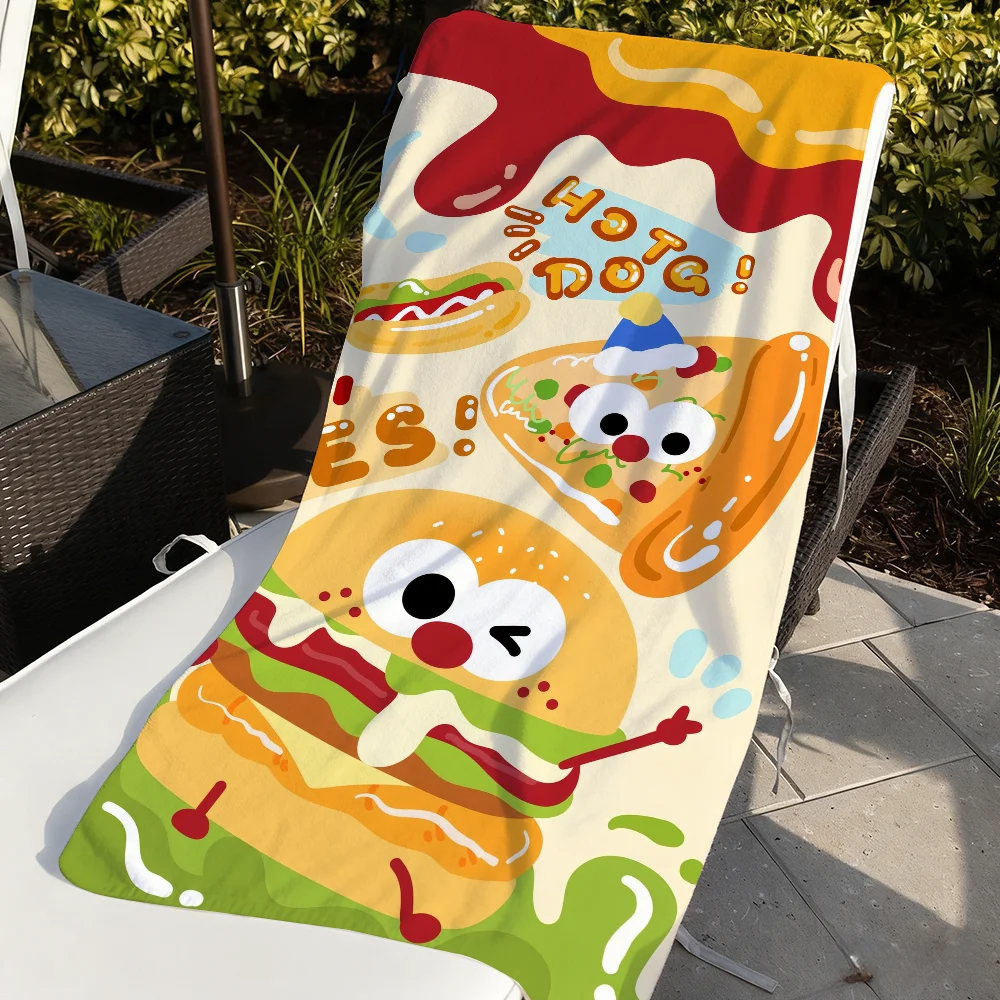 The Cute Delicious food Towel For Swim Yoga Gym Quick Drying Soft and skin-friendly Beach Towels All-Season