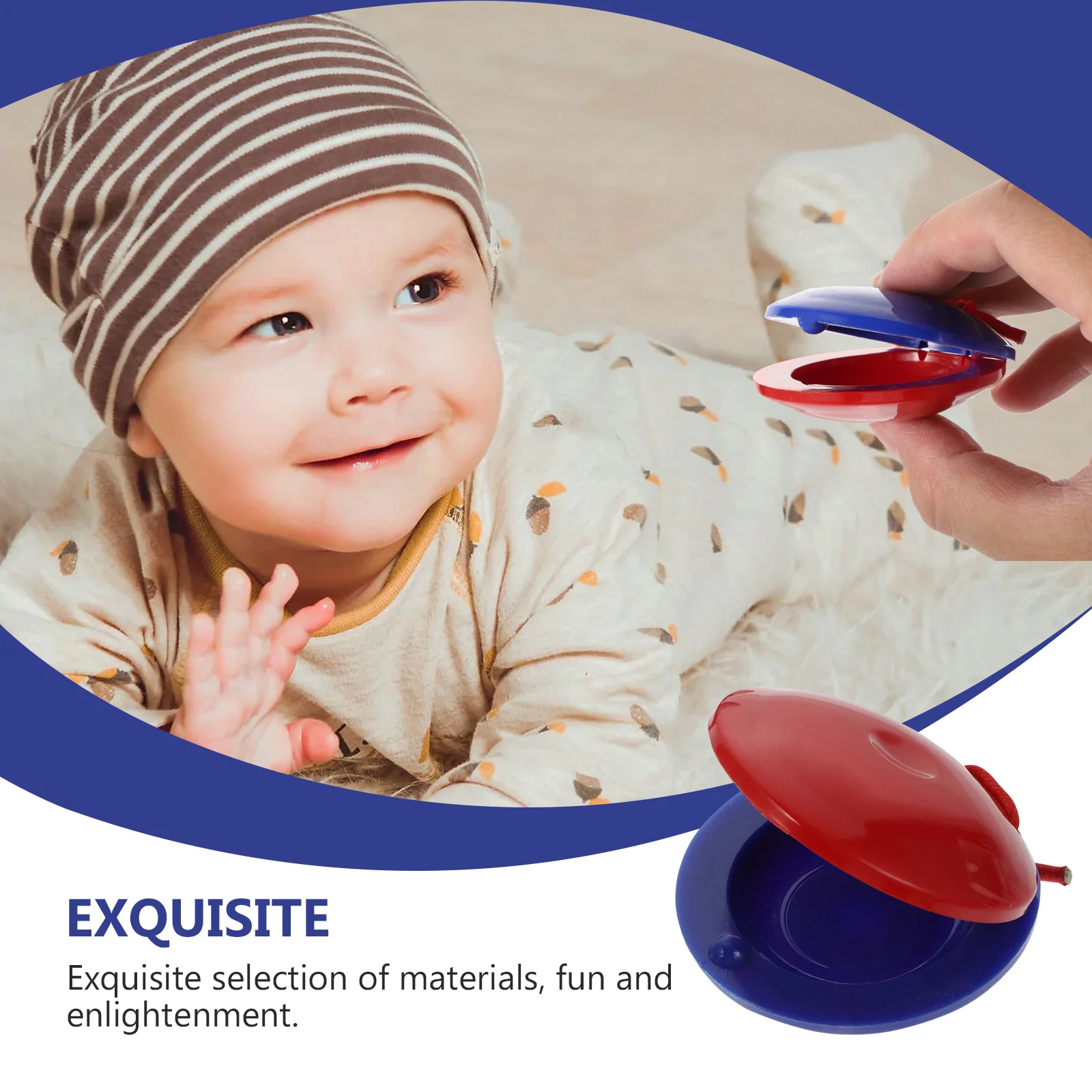 

24pcs Colorful Dance Board Castanets Kids Percussion Toys Musical Instrument Plastic Sound Maker Music Education Toy