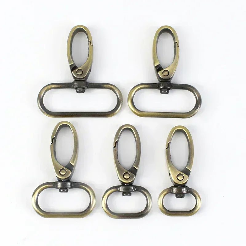 Meetee 50 Pieces Metal Snap Hook Bag Hardware Silver 6