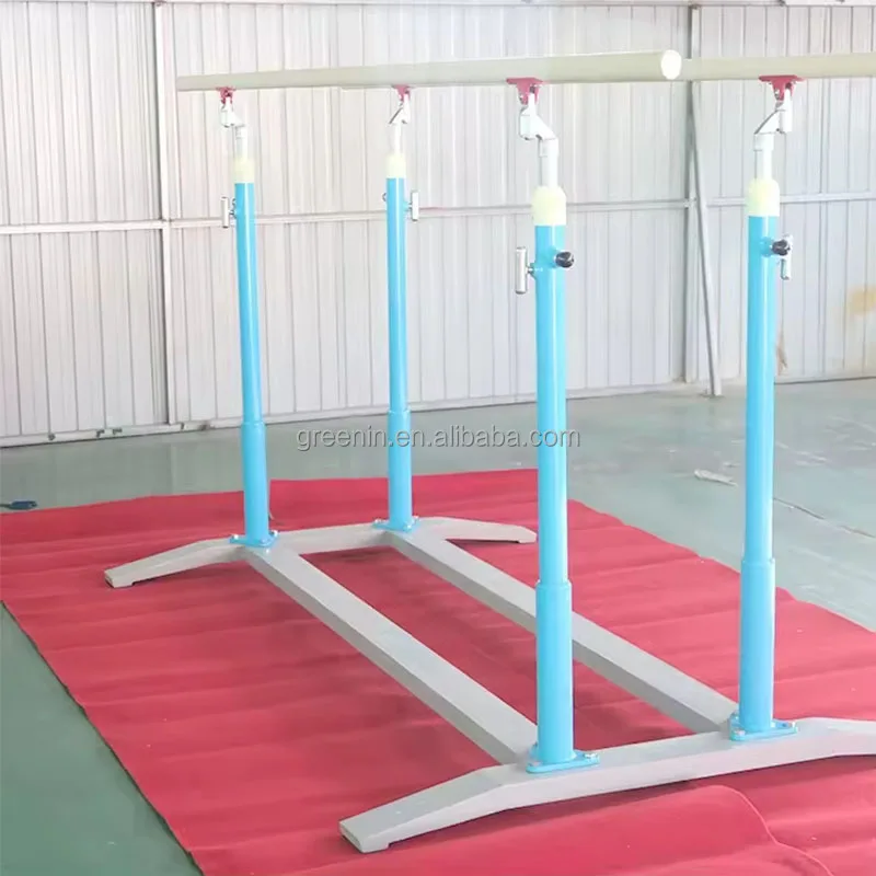 Professional Height Adjustable Artistic Gymnastics Wooden Gymnast Horizontal Parallel Bars