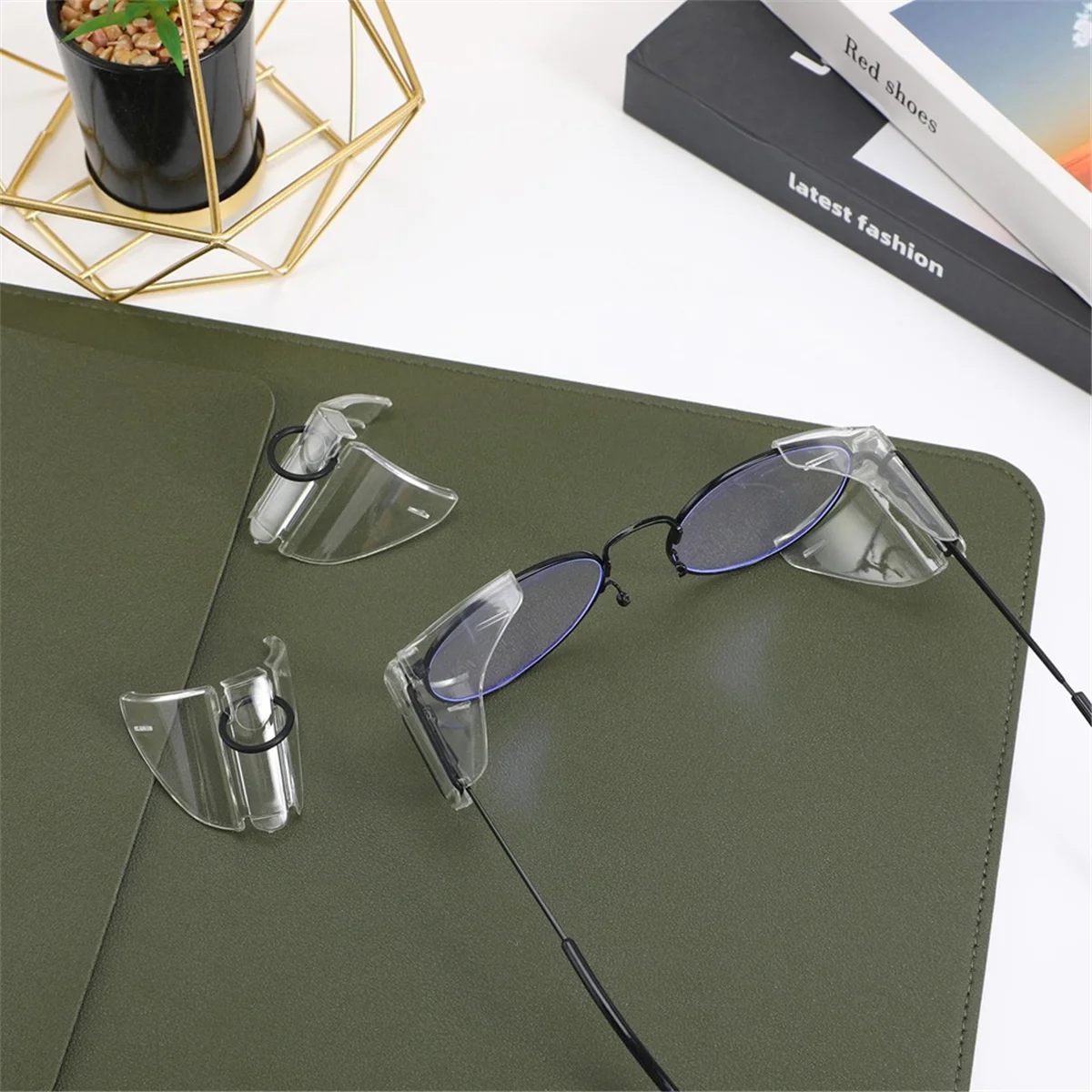 ABNH 2-парные защитные очки, боковой щиток для очков, боковой щиток, противоскользящий боковой щиток для защитных очков