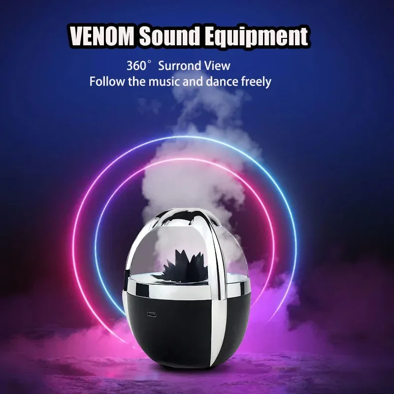 

Ferrofluid Speaker New Venom- Dancing Ferrofluid Bluetooth 5.0 Wireless Speaker with 4-Color Adjustable Light Desktop Subwoofer