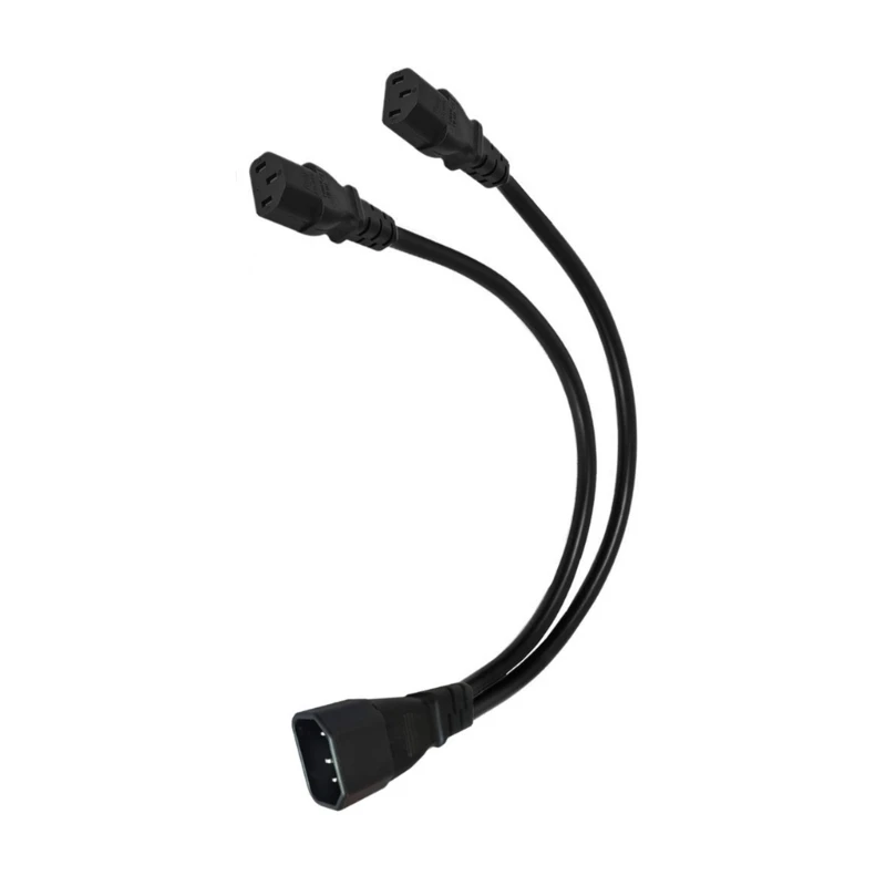 IEC 320 C14 mannelijk naar 2x C13 vrouwelijk splitteradapterkabel Netsnoer UPS-server