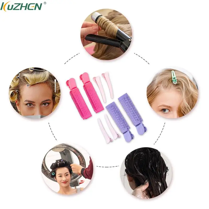 Hair Cushion Fluffy Clip Set High Skull Top Korean Style Seamless Fixed Air Head Bangs Clip Large Hair Curling Rollers