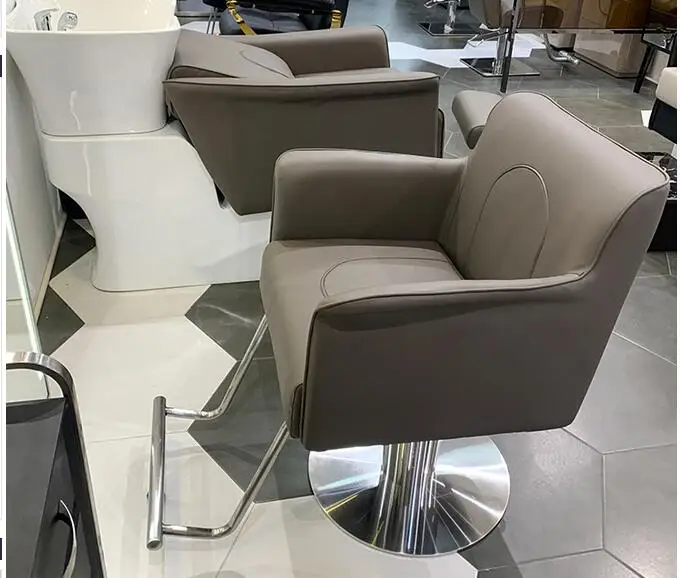 

High end wanghong hairdressing shop CHAIR SALON special barber shop modern hair cutting, dyeing and ironing rotating beauty seat