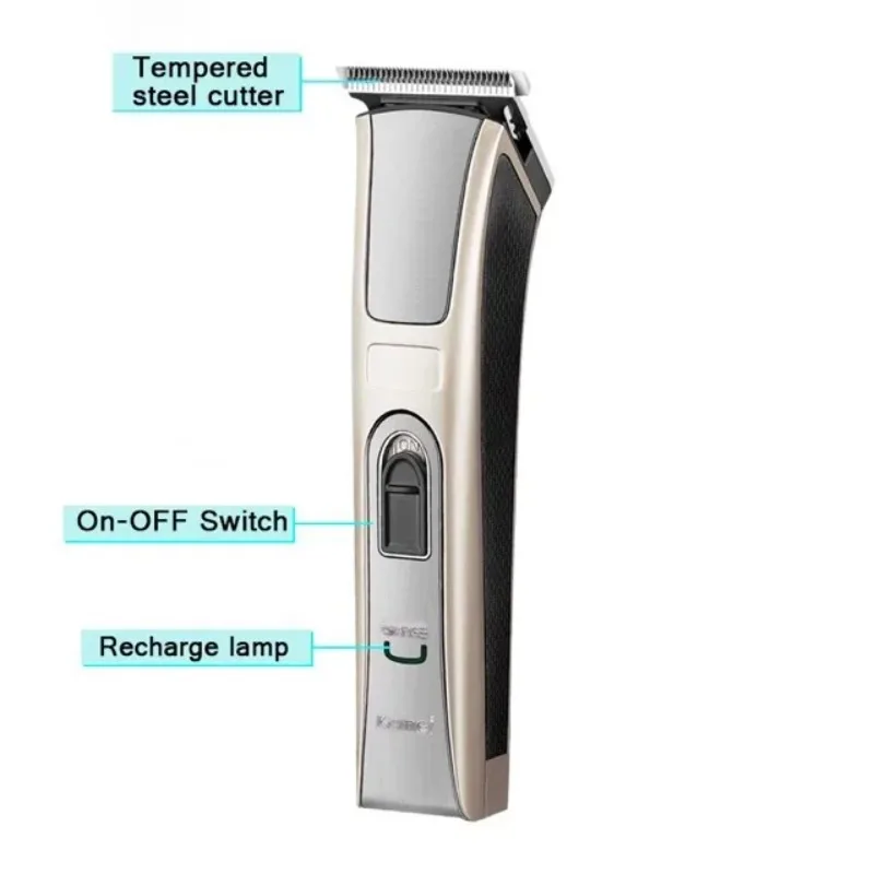 Kemei KM-5017 Professional Cordless Hair Clipper  Low Noise Design, Salon-Grade Styling Trimmer, Carving Scissors