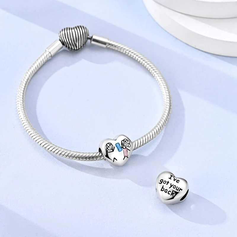 New 925 Sterling Silver Complete Love String Charm Bead Fit 3mm Original Bracelet DIY Women Exquisite Anniversary Jewelry Gifts