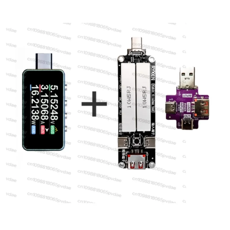 RK-C1 Power Meter Color Screen Fast Charging Tester Voltage and Current Meter 8A Gravity Rotation Tester accessories
