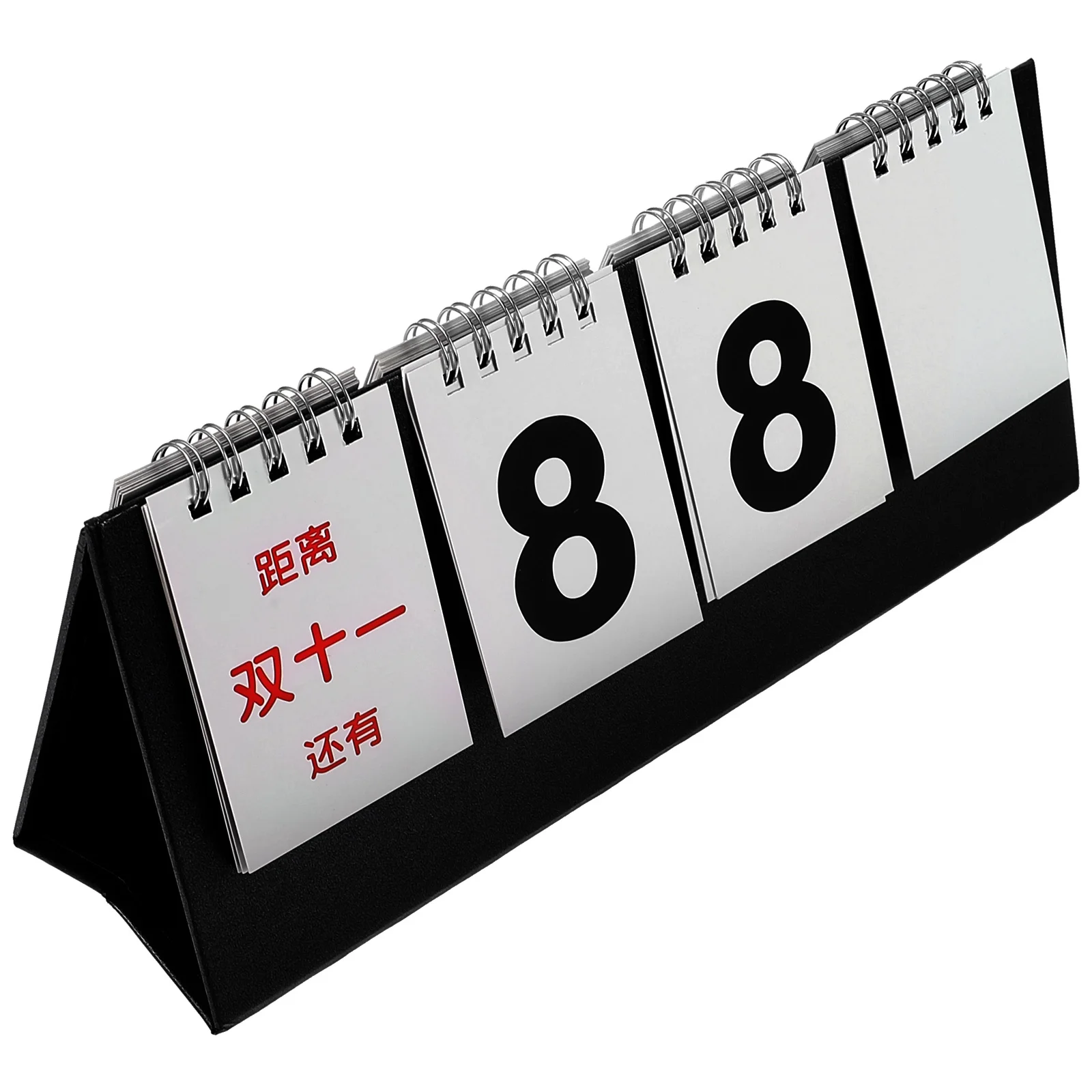 

Black Modern Standing Desk Calendar Reusable Perpetual Design Creative Calendar with D for Home Office Decoration