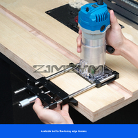 Woodworking Trimming Machine Linear Guide Rail Aluminum Alloy Edge Trimming Guiding Rule Fine-tuning Slot Tools for 65mm Trimmer
