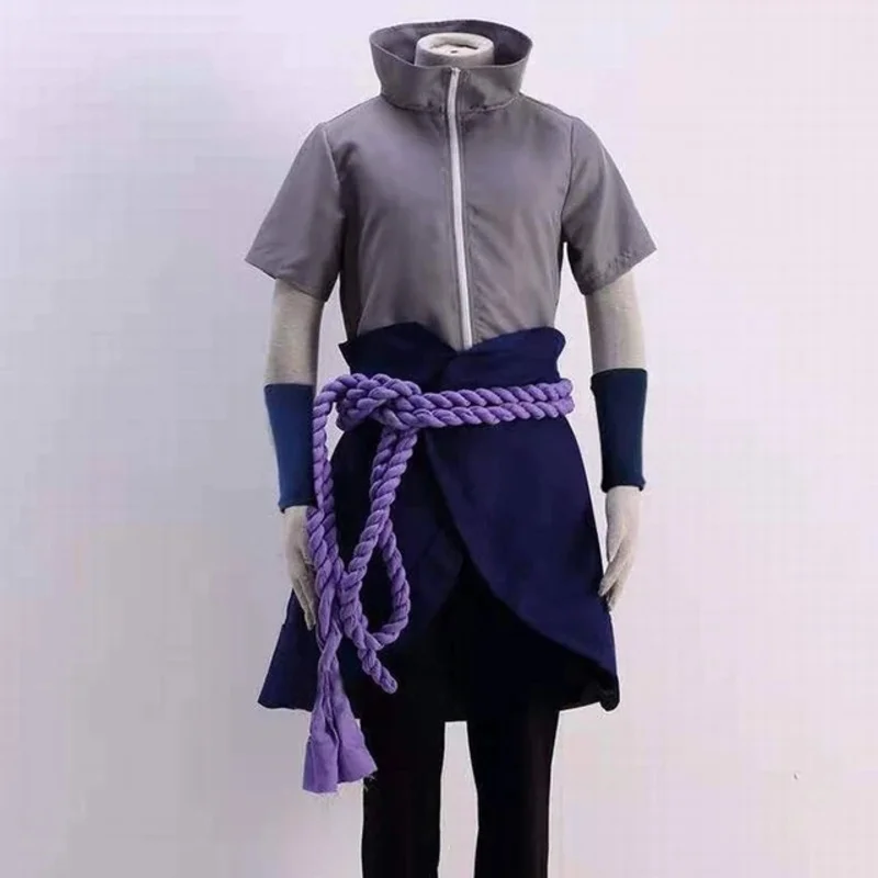 2024 Anime Cosplay Sasuke Suit Costume Halloween Cosplay Shoes Comic Uchiha Cos Suit Roleplaying Clothes Stage Performance Man
