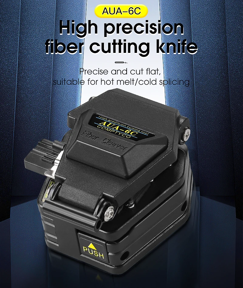 AUA-6C FTTT Fiber cleaver SKL-6C Cable Cutting Optic Knife Tools Cutter High Precision 16 surface blade