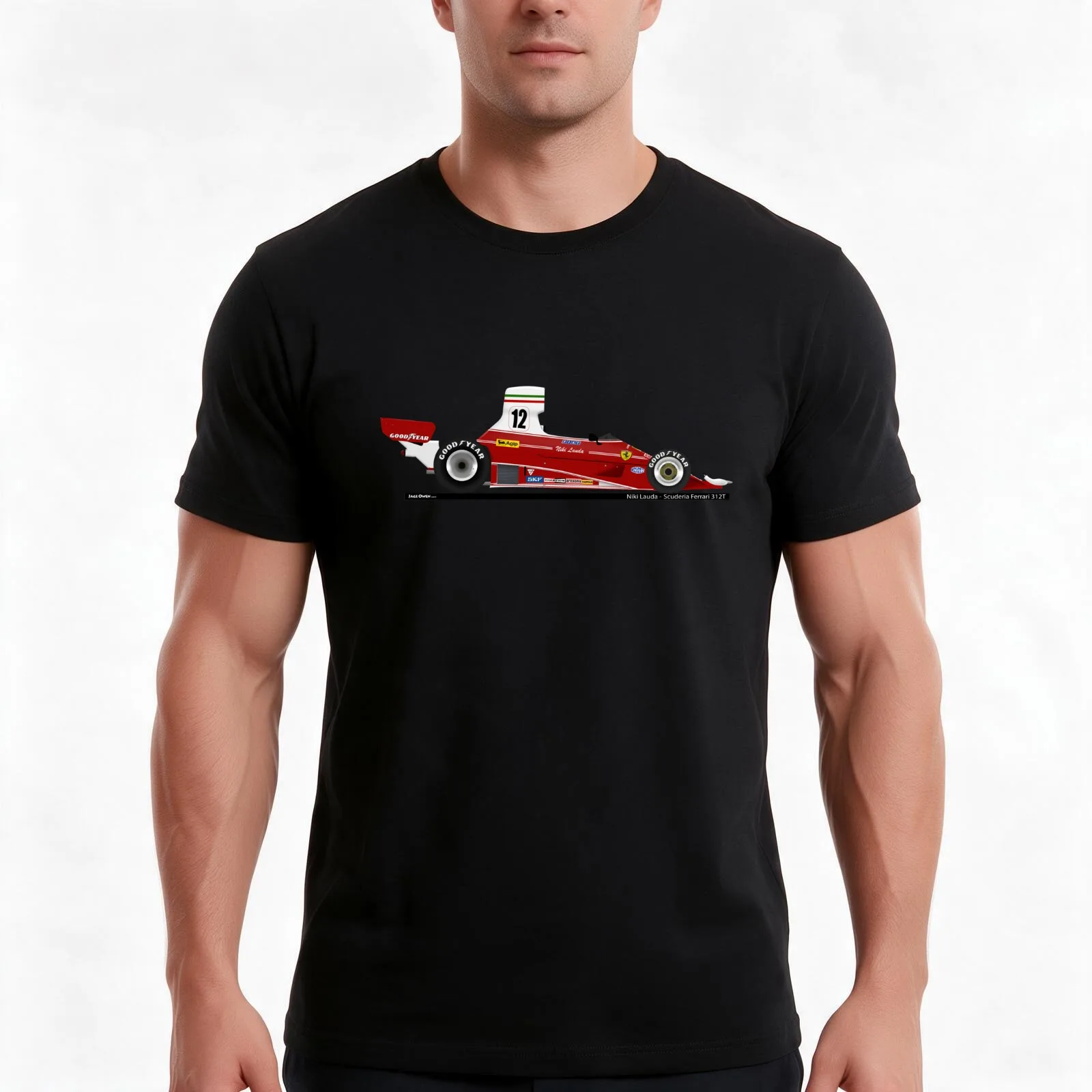 Niki Lauda - 312T ( Block ) T-Shirt, Summer Casual Cotton Tee, Oversized Streetwear Tops, Vintage Graphic Print, 100% Cotton