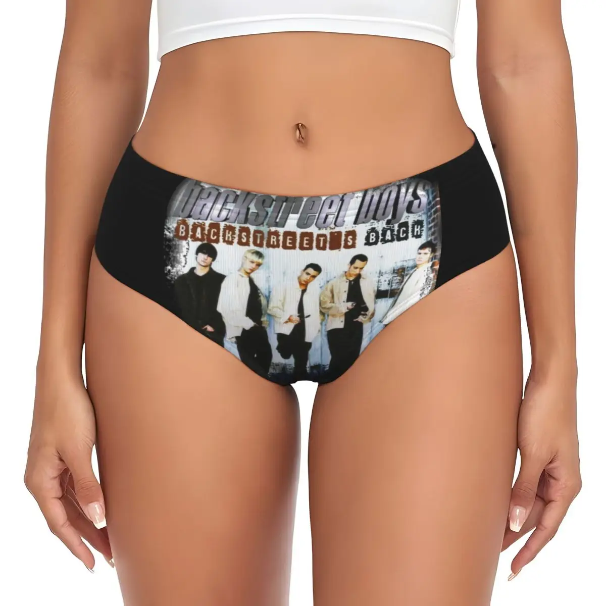 

Custom Women's Backstreets Pop Music Boys Panties Underwear Female Comfort Brief Panties Briefs Underpants