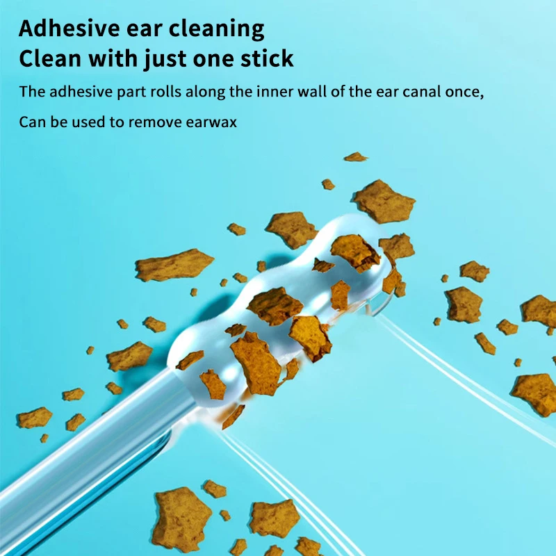 24PCS Silicone Disposable Ear Swabs Soft Ear Cleaner Sticky Earwax Remover Sticks For Adults Safe And Gentle Ear Care
