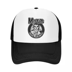 Men Women The Misfits Tour Trucker Hats Outdoor Mesh Baseball Caps Polyester Heavy Metal Music Band Dad Hat Adjustable Summer