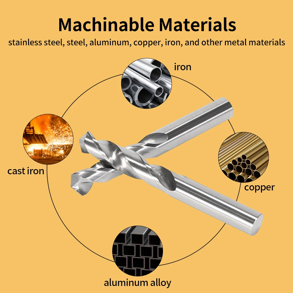 Ristip-brocas de carburo de tungsteno HRC50 °, herramienta de perforación de acero, para metalurgia dura, CNC, 0,5-20,0mm