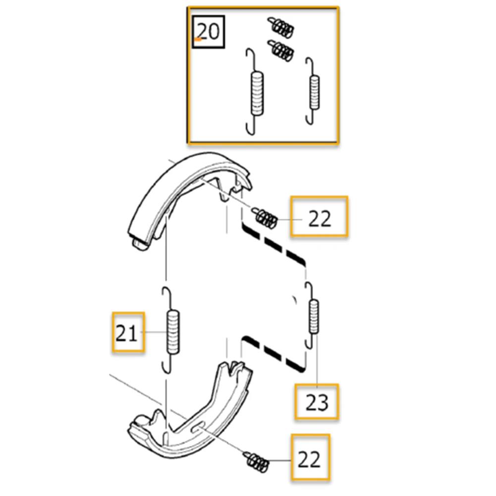 Handbrake Shoe Retaining Spring Kit Parts Replacement Vehicle 30645831 31445339 High Quality For Volvo V70 Series