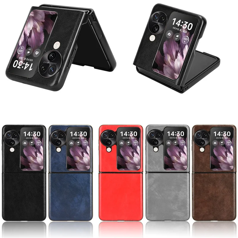 Für oppo find n3 flip case luxus litchi striae pu leder hard back cover case für oppo find n3 flip n3 flip phone case