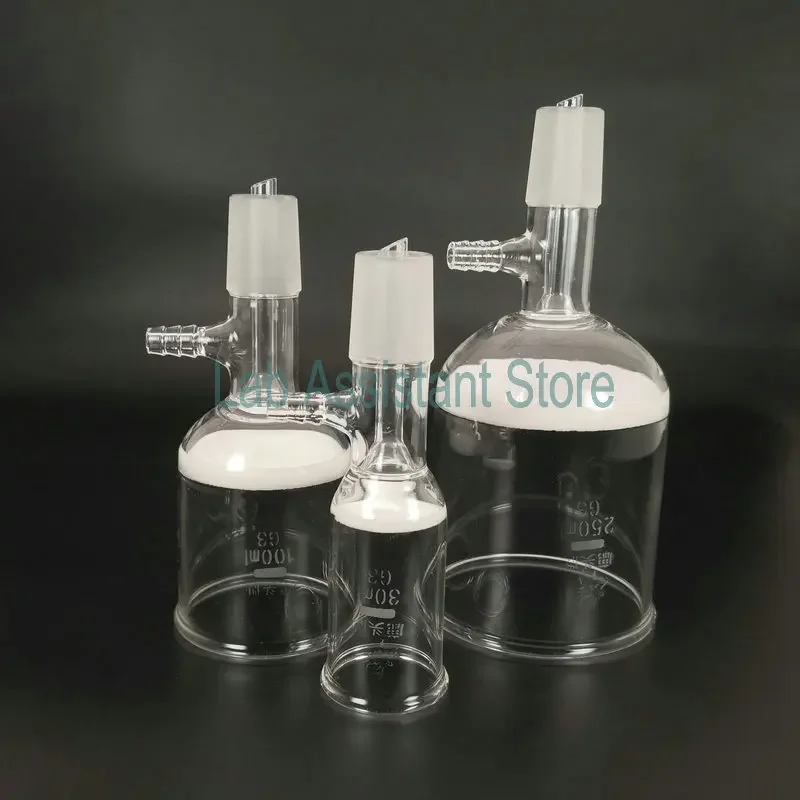 1pcs 30ml/60ml/100ml/150ml/250ml/500ml/1000ml Glass G3 Filter Funnel Sand Core Suction Funnel in Laboratory Equipment