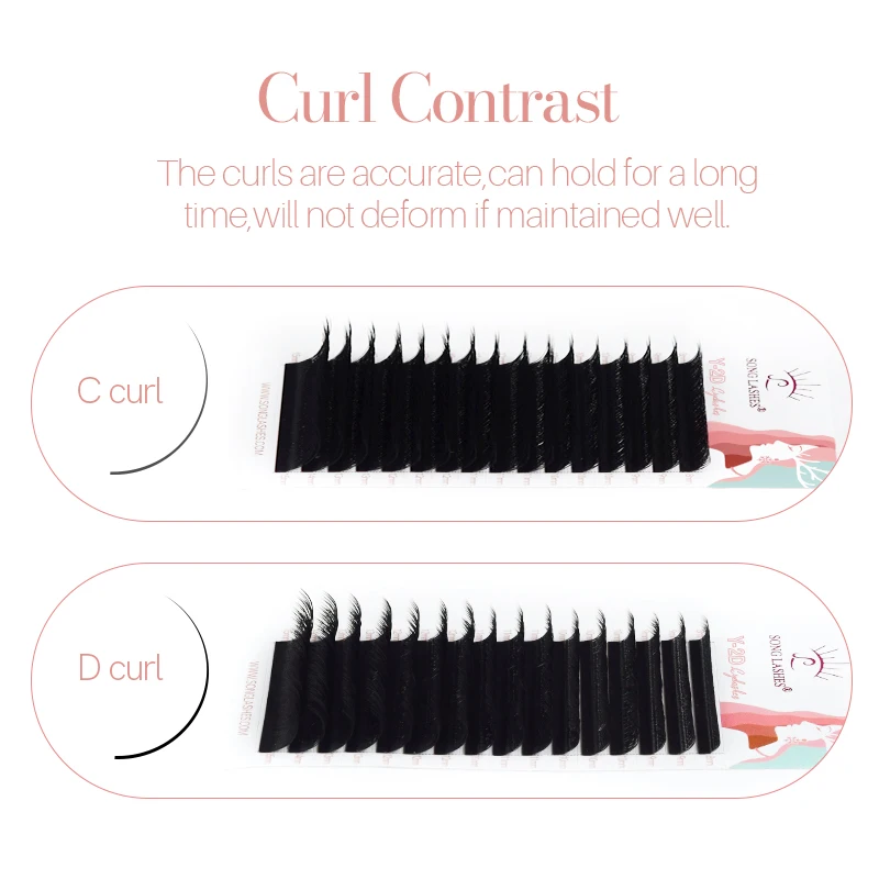SONG LASHES YY Shape C/D Curl Individual Eyelash Double Tip Lashes Eyelash Soft Light Natural Eyelashes Extension