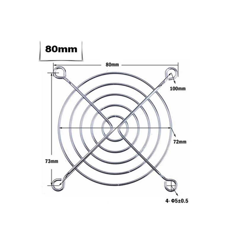 TEUCER 5 PCS 80mm/120mm Silver Cooling Fan Grill Metal Finger Guard Protector For  Case Fans