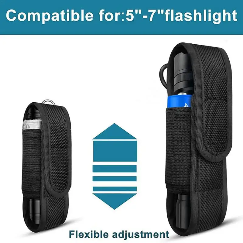 Flashlight Holder Carry Torch Case Holder Pouch LED Torch Nylon Protective Cover For Hunting Camping Outdoor Hiking