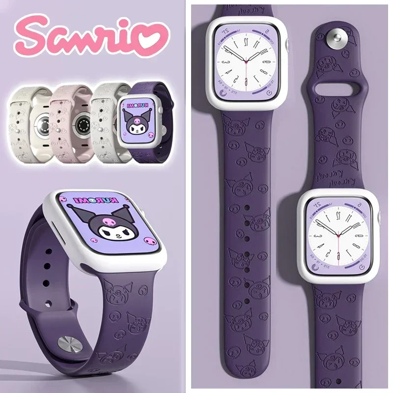 Sanrio Kuromi Anime Strap For Apple Watch Band 44mm 40mm 45mm 41mm 49mm 42mm 38mm 44 45 mm bracelet iwatch 7 se 3 4 5 6 8 Ultra