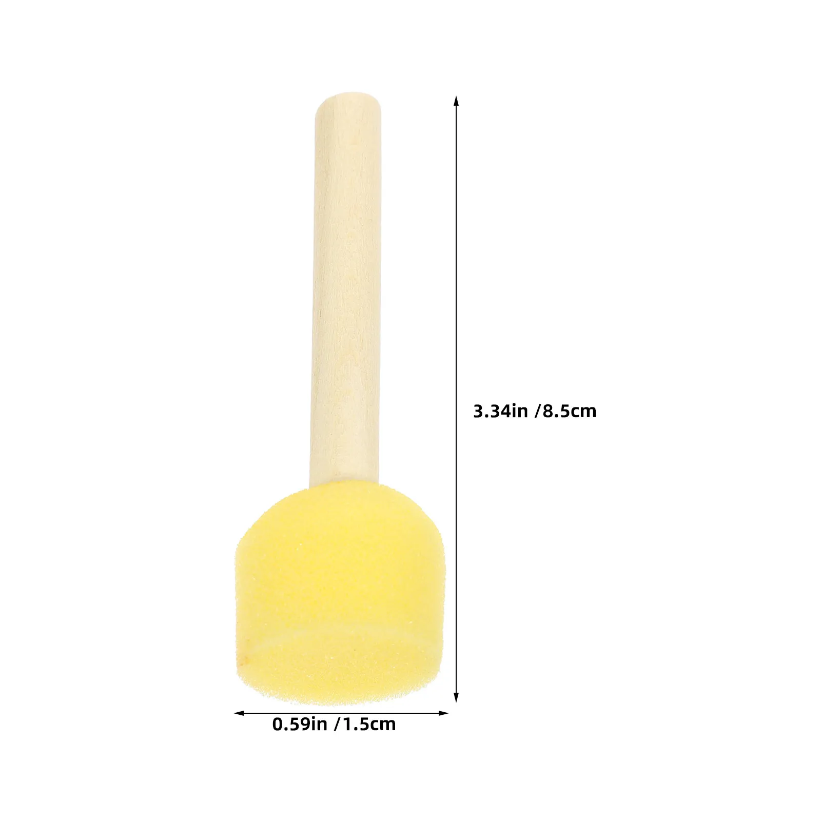 40Cps Round Sponge Paint Brushes Wood Handle Stencil Foam Brush Tools for DIY Painting Crafts Art Paint Brushes