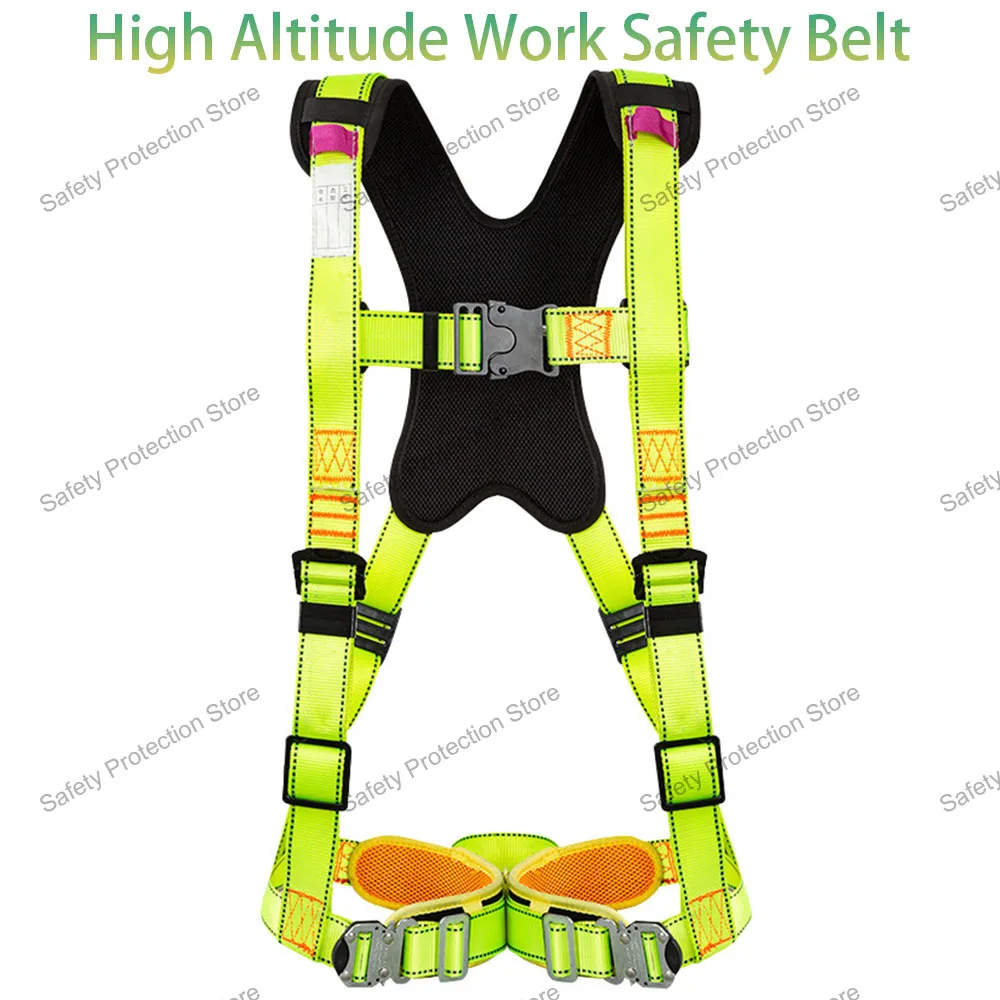 High Altitude Work Safety Harness Full Body Safety Belt Outdoor  Climbing Training Electrician Construction Protective Equipment