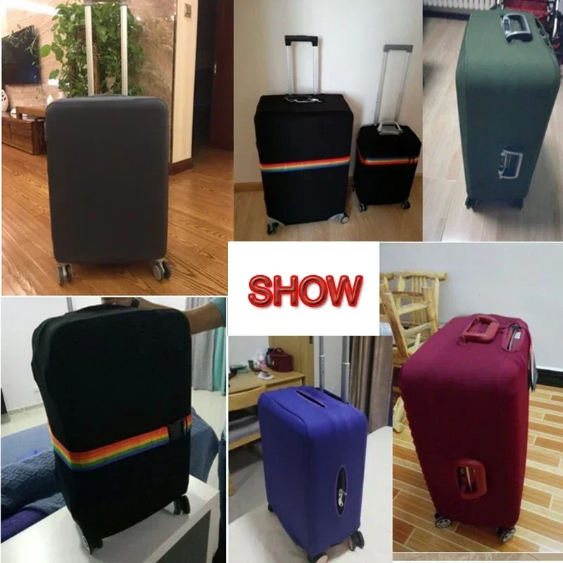 Thicker Travel Luggage Protective Cover Suitcase Case Cover Travel Accessories Elastic Luggage Cover Apply To 18-32inch Suitcase