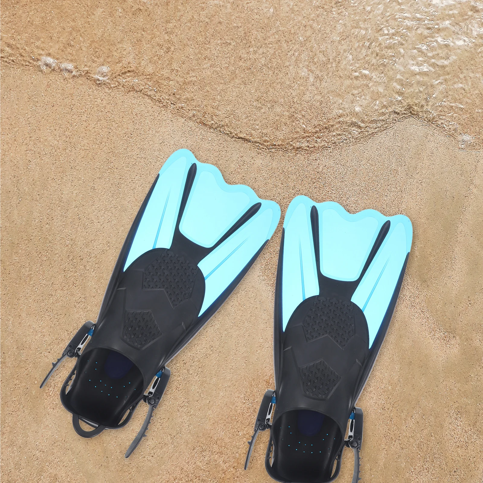 

2Pcs Snorkeling Diving Flippers Open Heel Adjustable Silicone for Adults Women Men Short Compact Lightweight