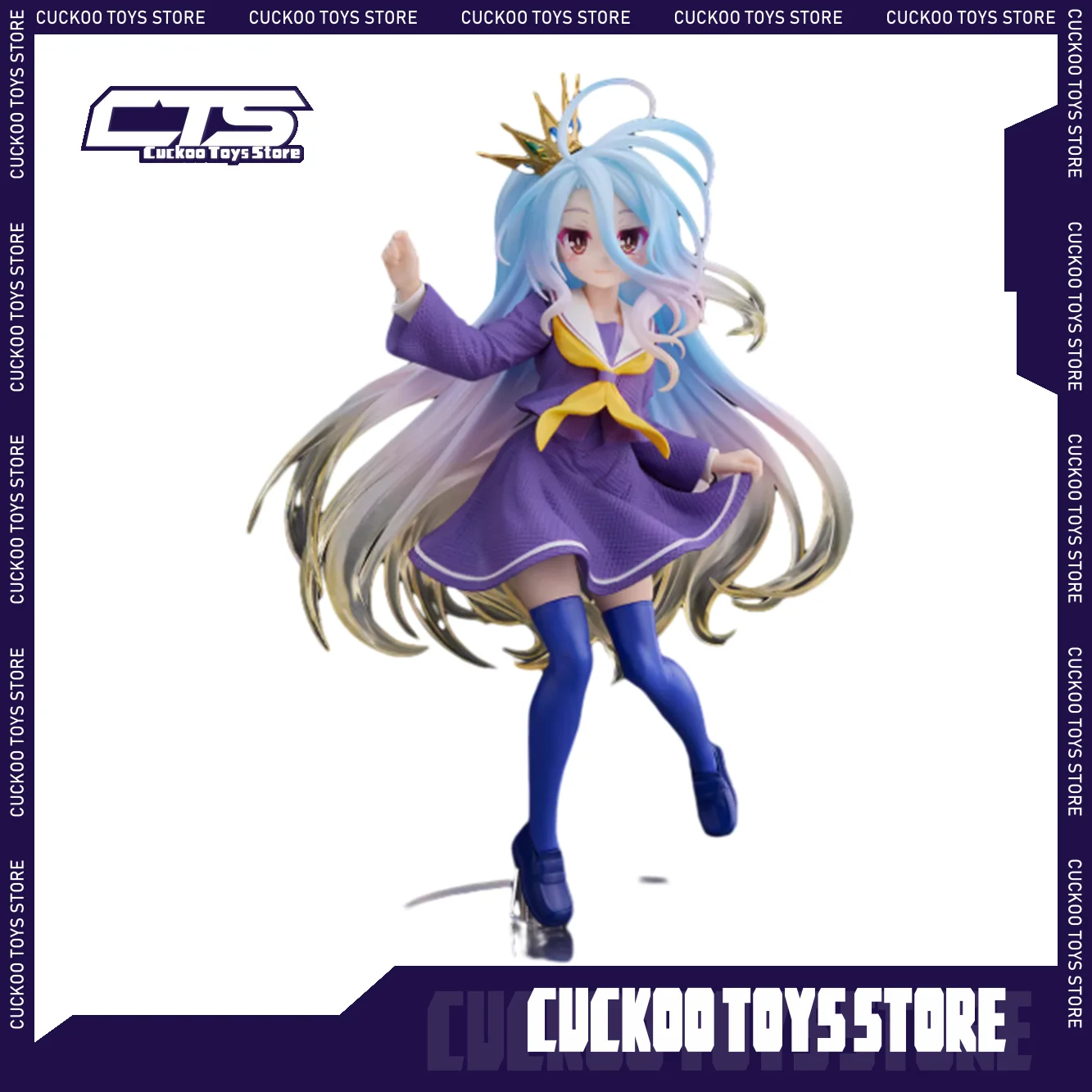 

TAITO Original Authentic Model NO GAME NO LIFE White Uniform Action Figure Collection Model Toys Gifts for Children Anime Toys