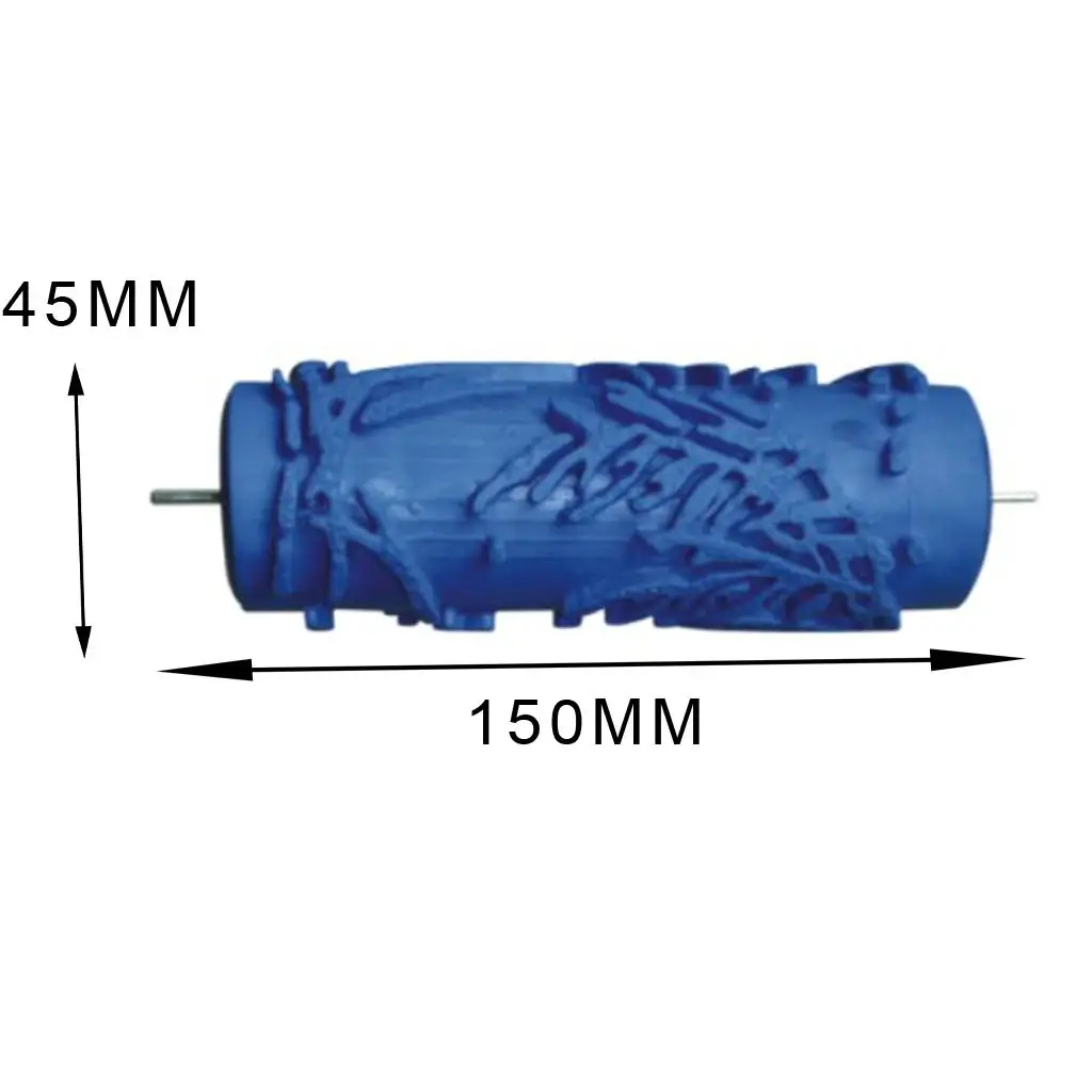 Flower Patterned Paint Roller Brush Rubber Material Wall Stamp Tool Kit for House Painting Projects