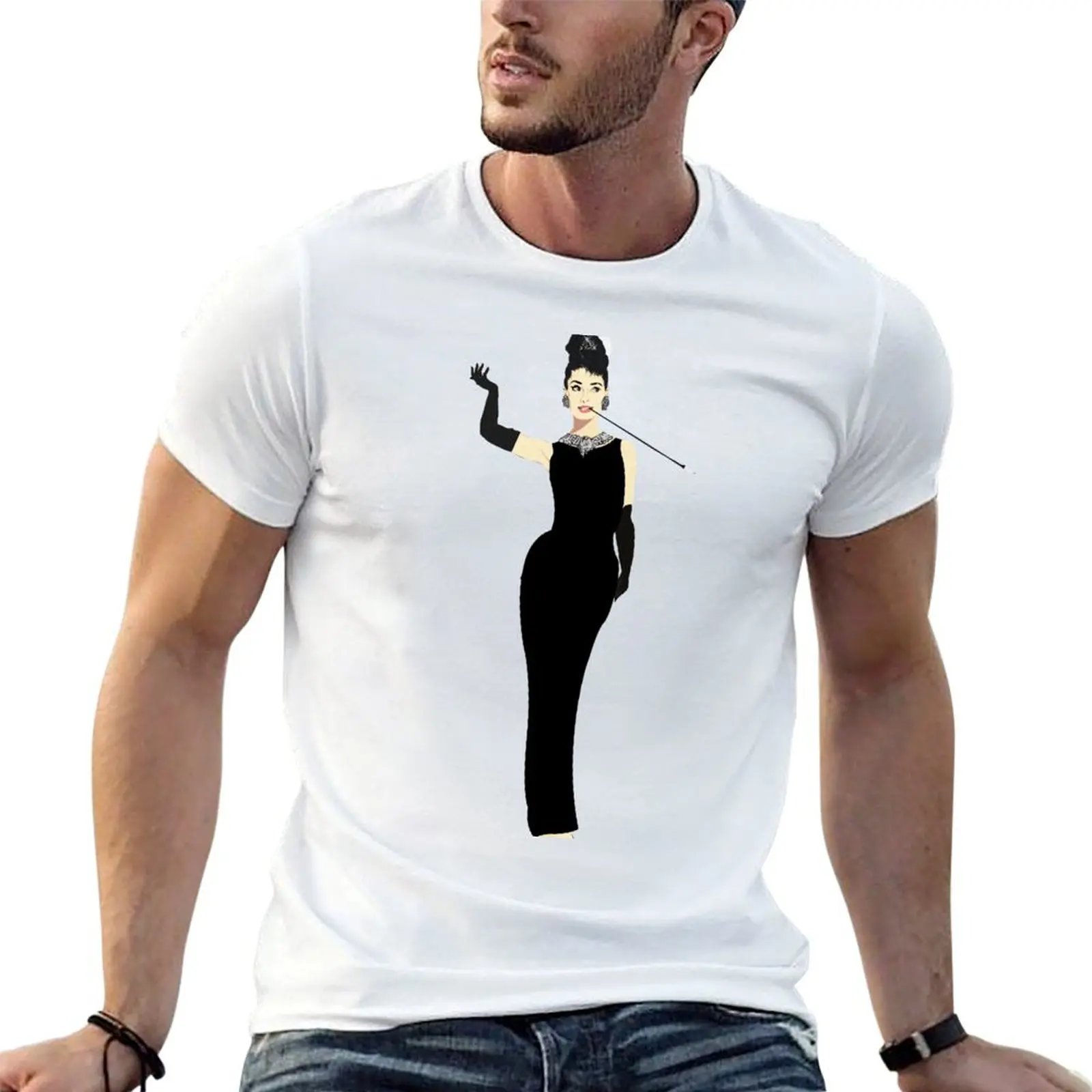 

Audrey Hepburn (No Quote) T-Shirt cotton graphic tees kawaii clothes man t shirt plus sizes oversized t shirts for men