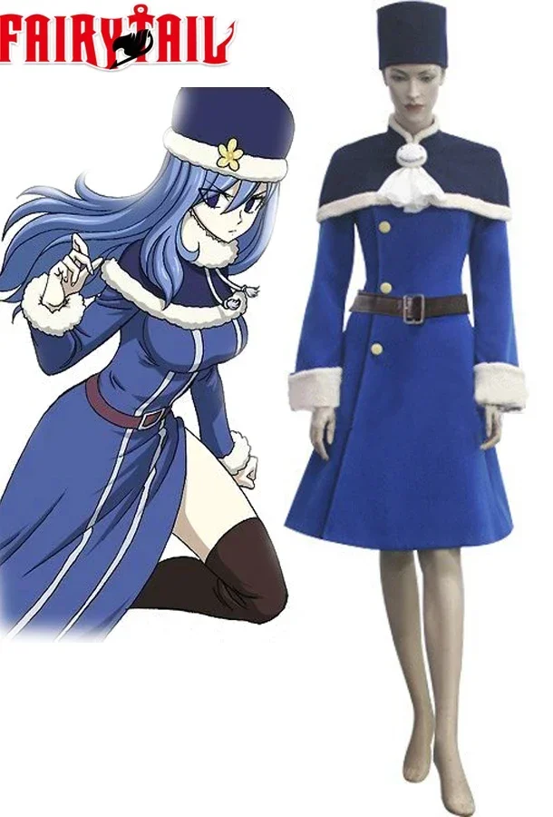 

Fairy Tail Rain Woman Juvia Lockser Blue Lolita Dress Cosplay Costume