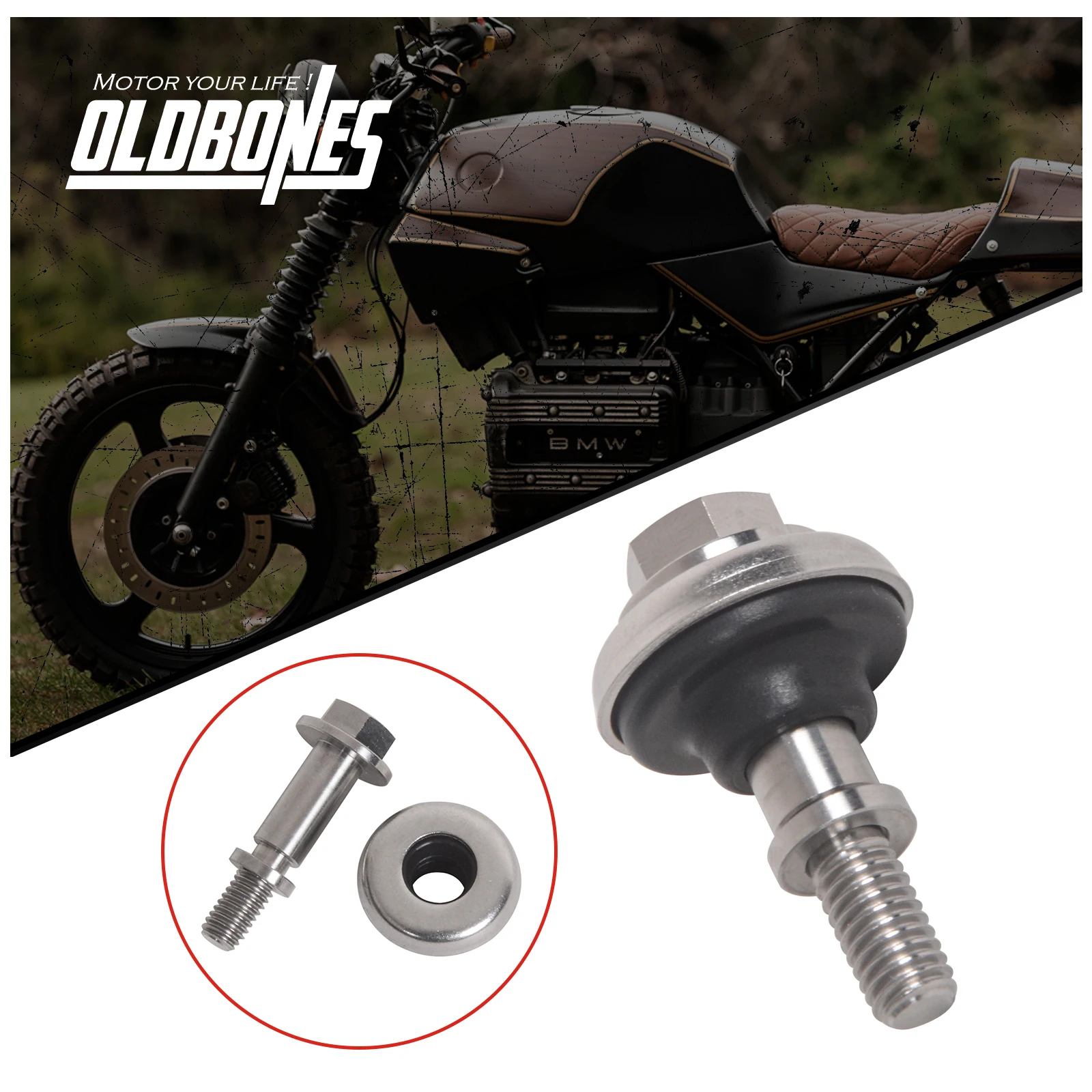 Cafe Racer K Serie For BMW K100 K75 Valve Cover Seal Bolts Titanium Engine Screw With Rubber Bush 16V Motorcycle Modification
