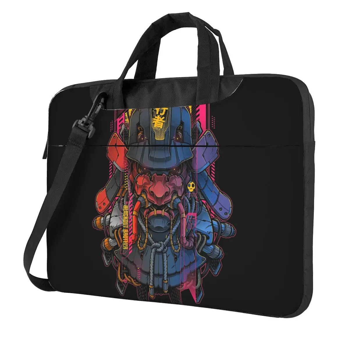 

Samurai Mecha Laptop Bag Case Protective Vintage Computer Bag Bicycle Crossbody Laptop Pouch