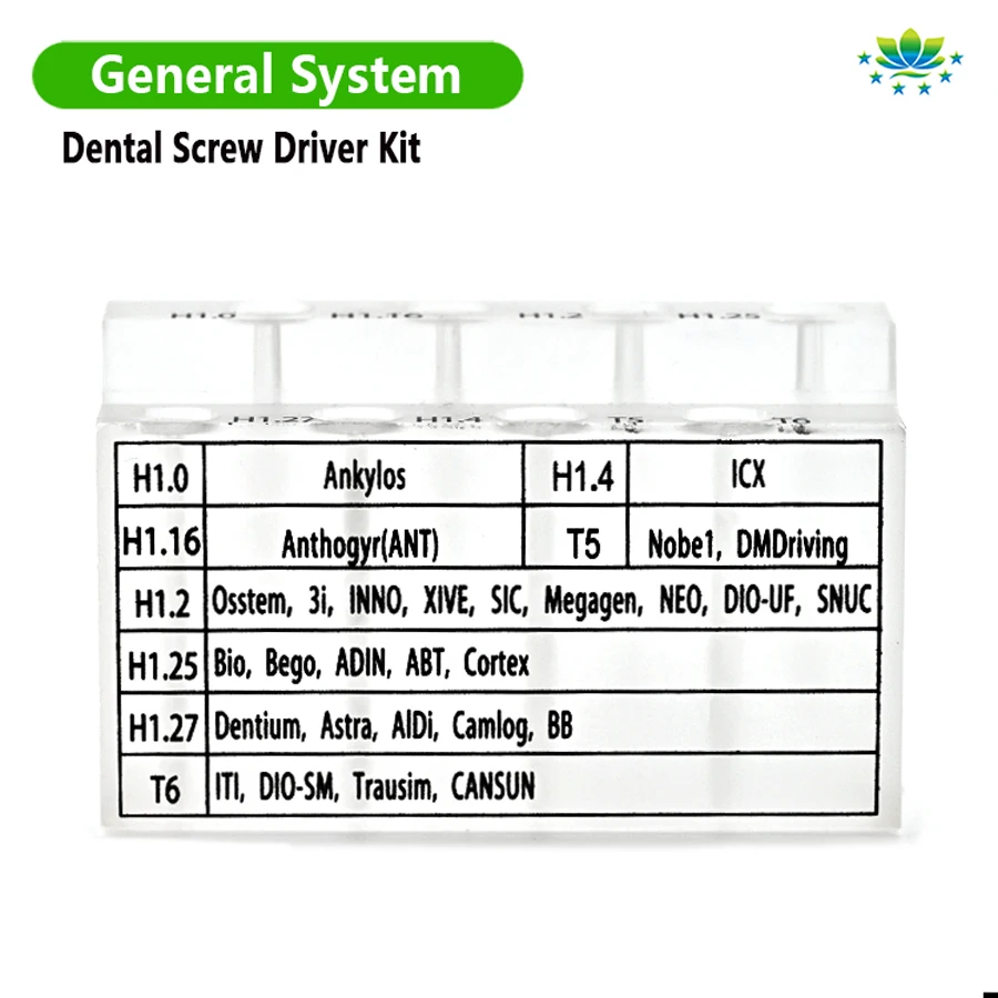 8pcs Lab Implant Screw Driver Kit Stainless Steel Abutment Wrench Set for Adin Lab Technician Professional Instruments Tools s s
