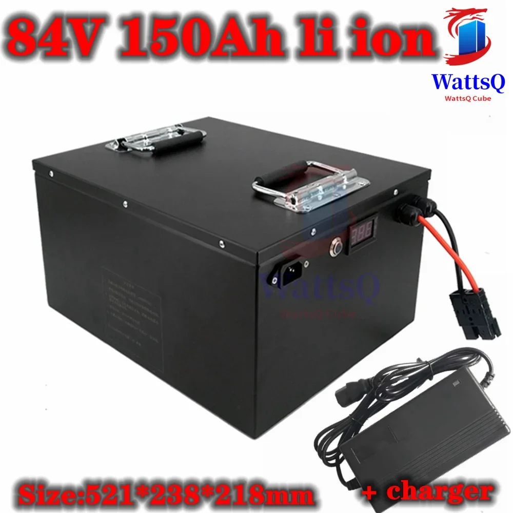 

84v 150Ah lithium battery pack 85.1v 150AH for 8400W inverter EV power supply motorhome AGV robot Van RV bike + 10A charger