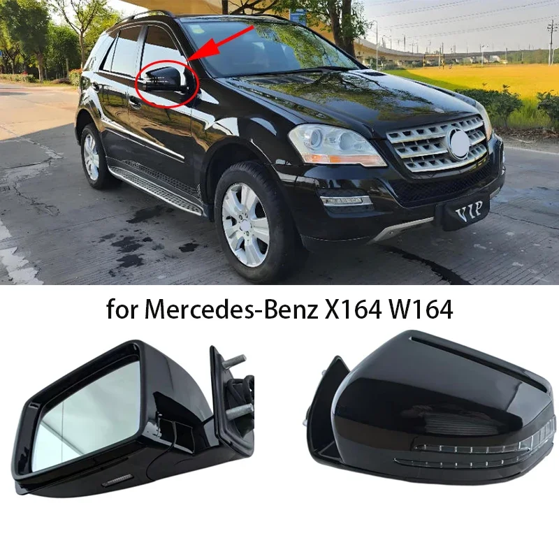 Side Door Wing Rear View Mirror Assembly With Lights for Mercedes-Benz X164 W164 GL320 ML320 2005 2006 2007 2008 2009 2010 2011