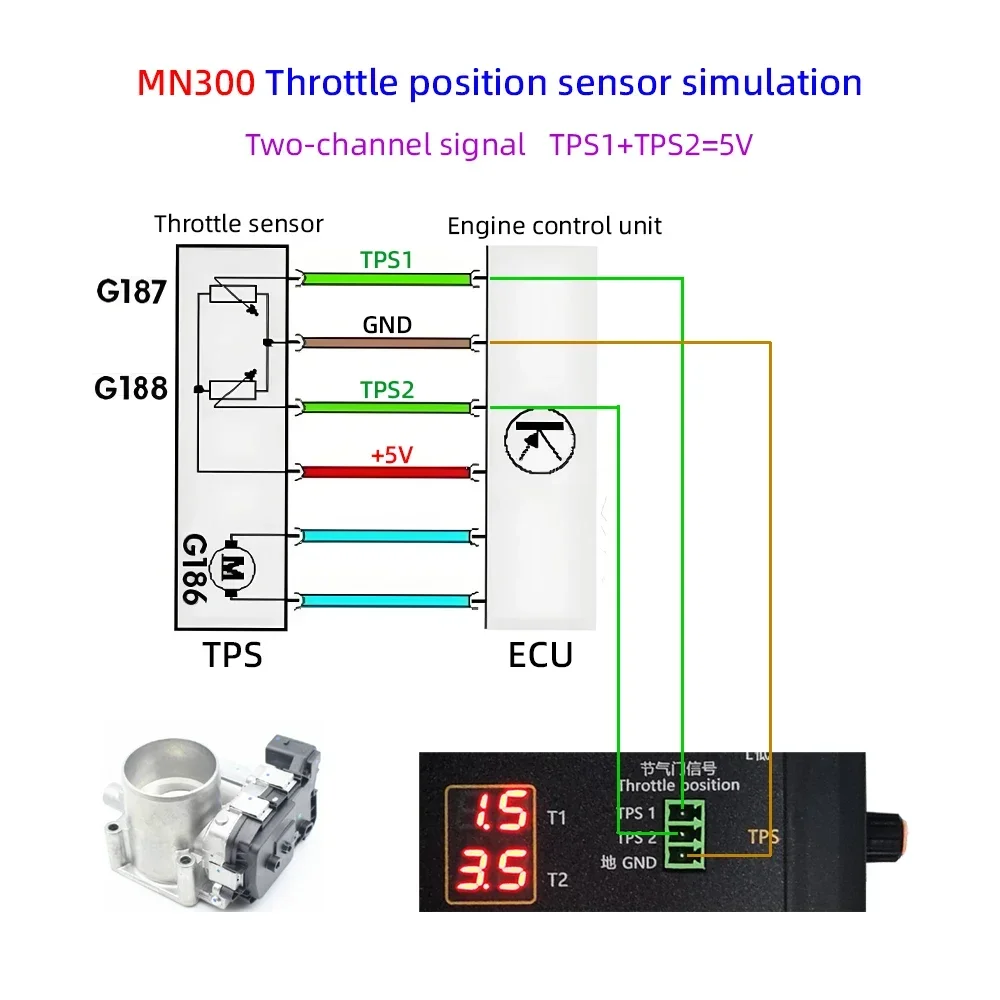 Neuer MN300 Auto-Sensor-Simulator MNB-3 MNB-2 Signalgenerator für Kfz-Sensorreparatur: Sauerstoff-, Öldruck- und Durchflusssensoren – Detail 5